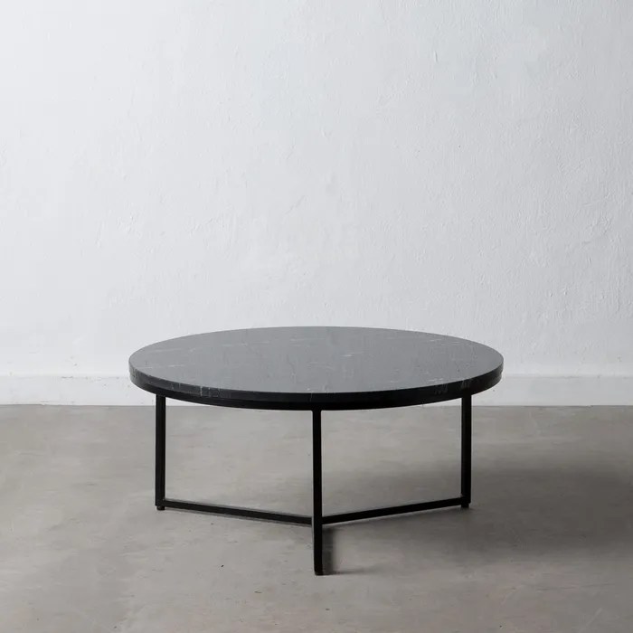 BLACK METALMARBLE COFFEE TABLE Pitre Home
