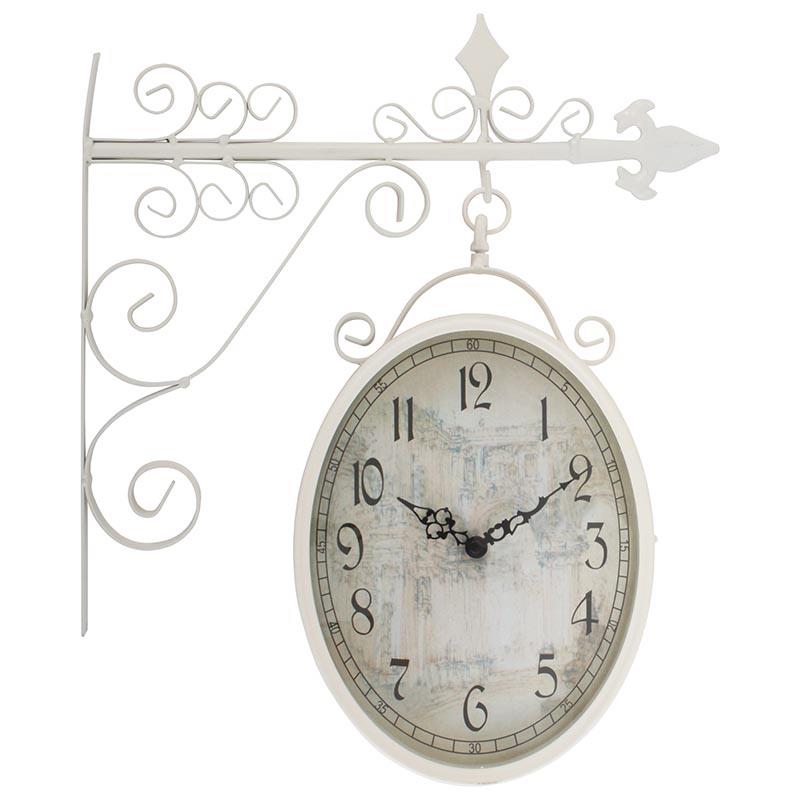 METAL WALL CLOCK WHITE Pitre Online