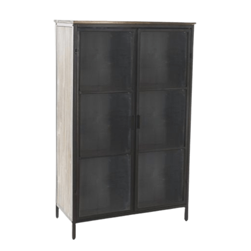 METAL WARDROBE FIRWOOD BLACK Pitre Home