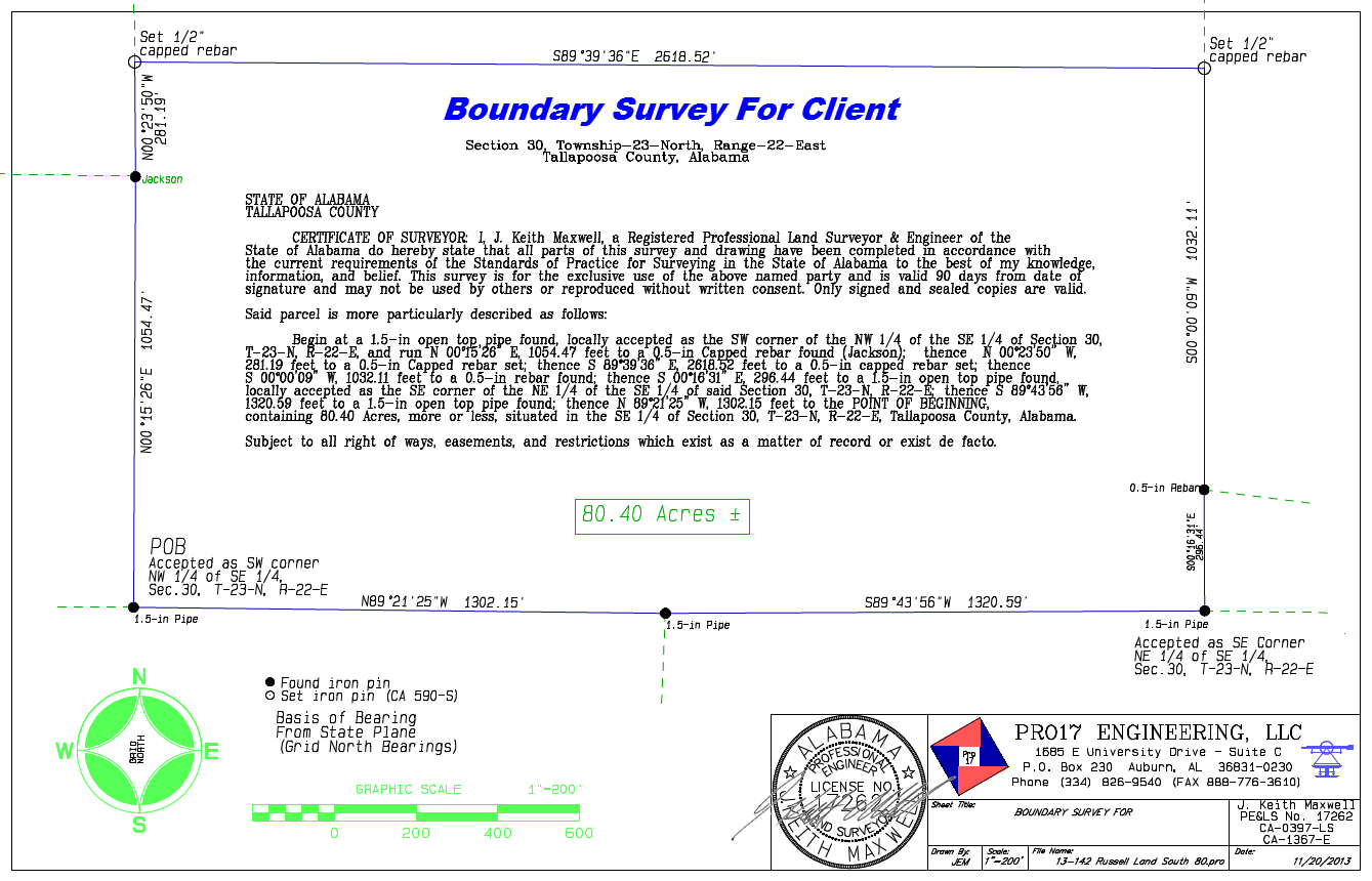 Boundary_Survey_Example Pittsburgh Land Surveying