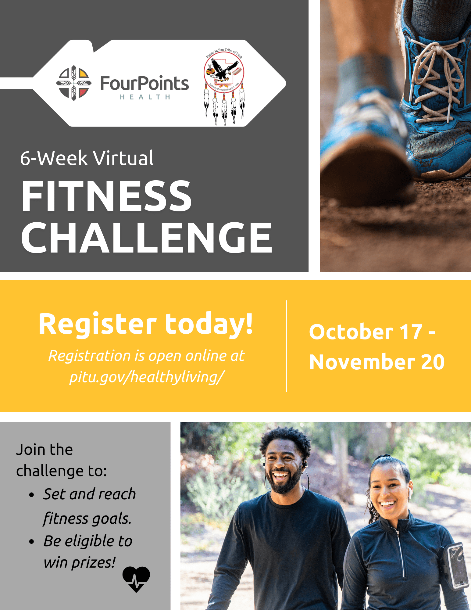 Adult 6Week Virtual Fitness Challenge! Paiute Indian Tribe of Utah