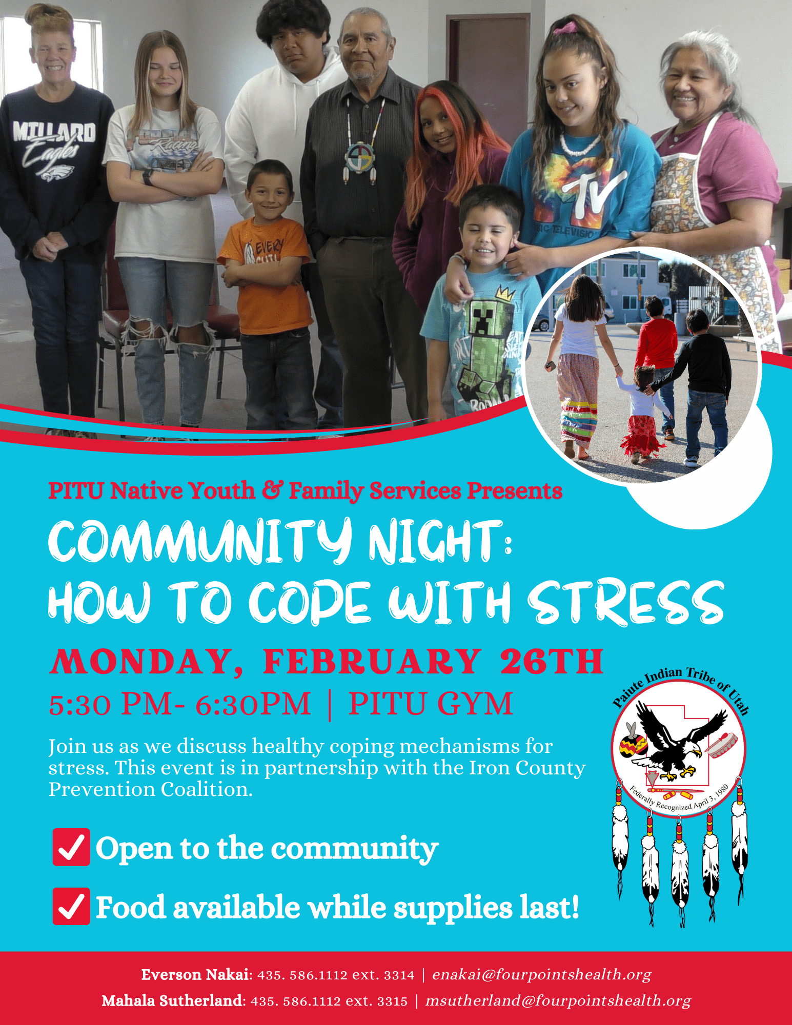 Community Night How to Cope with Stress Paiute Indian Tribe of Utah