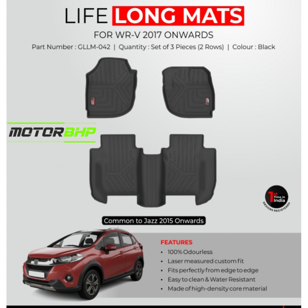 HONDA WRV 2017 ONWARDS GFX LIFE LONG MAT Pit Zone