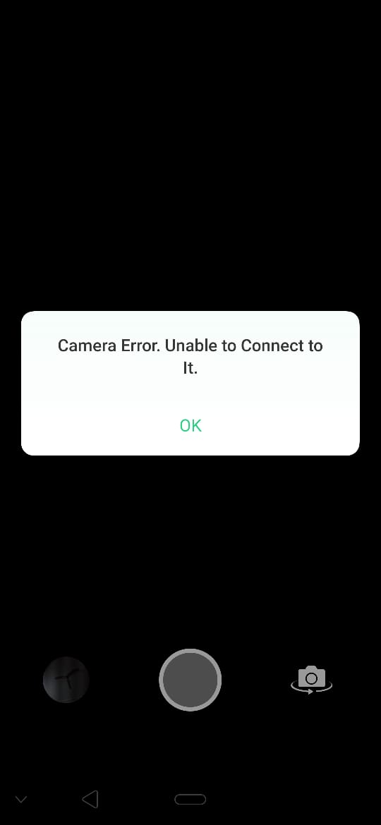 Realme 2 Pro unable to connect to camera after enabling Face Unlock