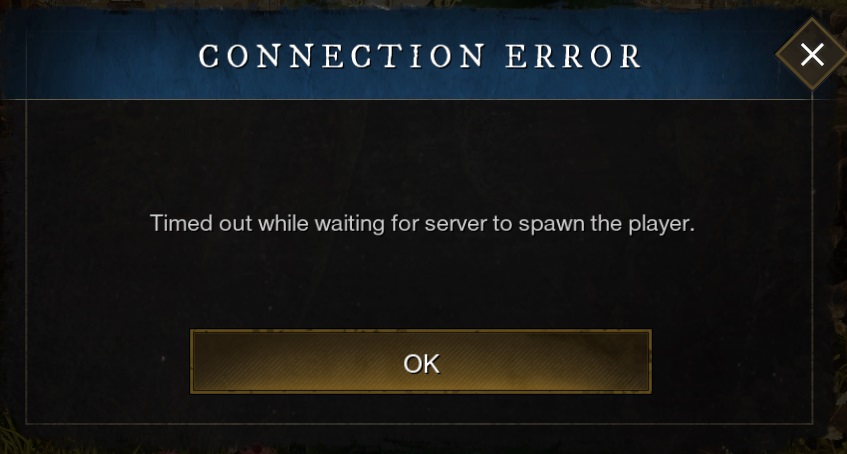 New World closed beta 'Connection error' or login queue troubles players