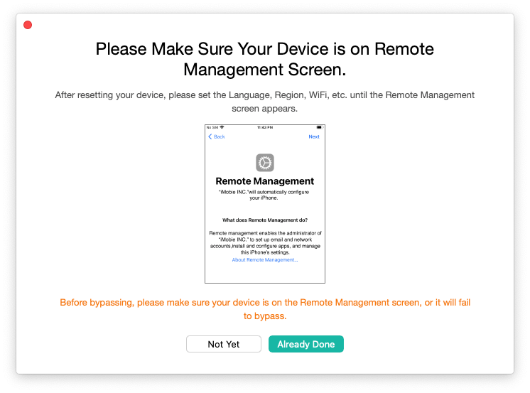 How to remove Remote Management from iPhone/iPad with AnyUnlock