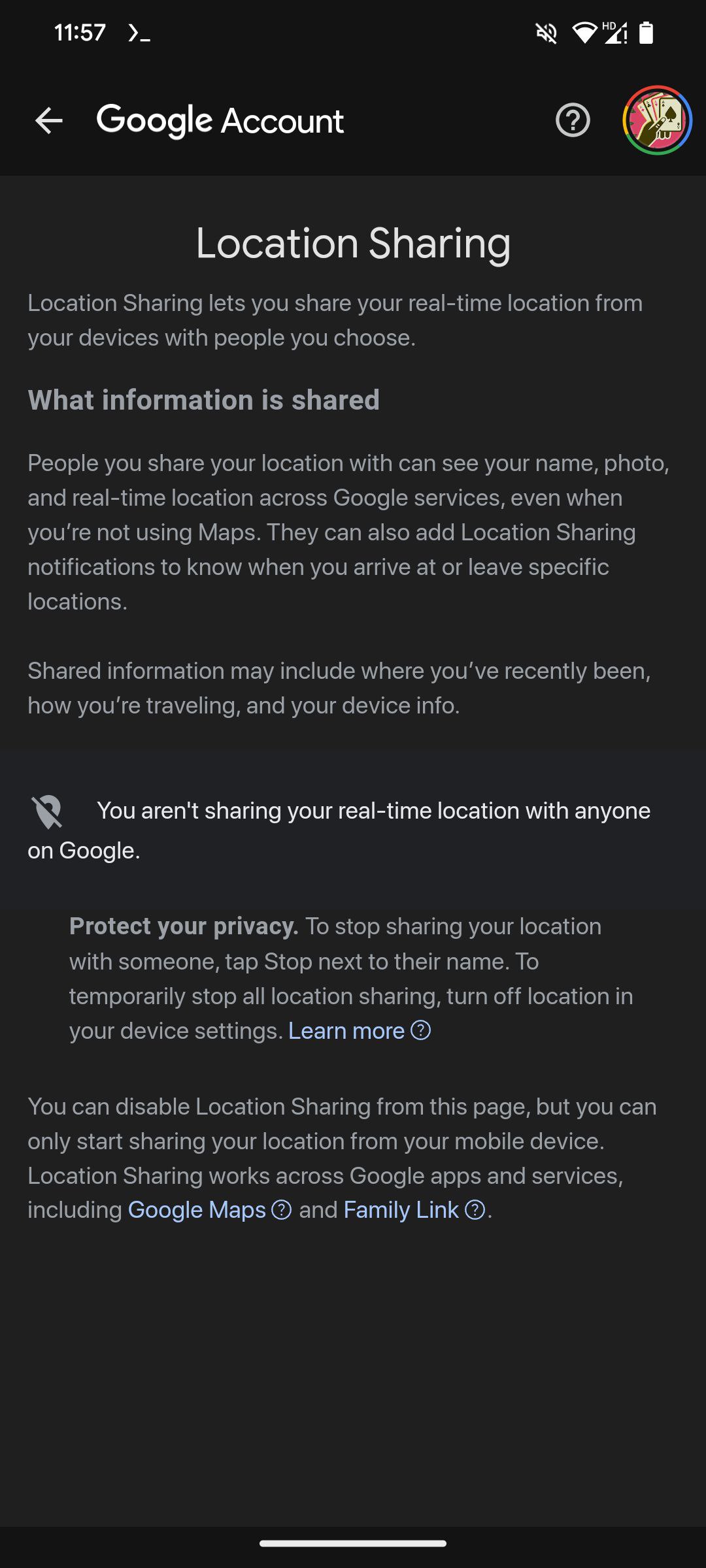 Google might revamp its realtime location sharing hub on Android