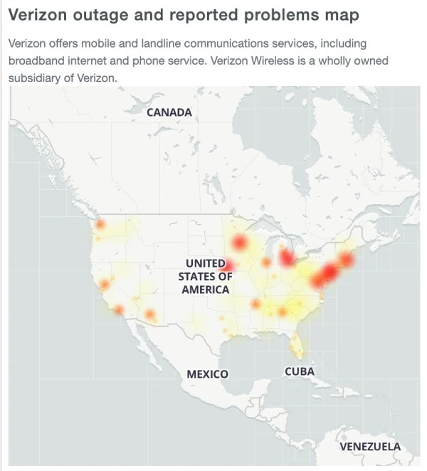 Verizon services down and not working for thousands amidst ongoing outage