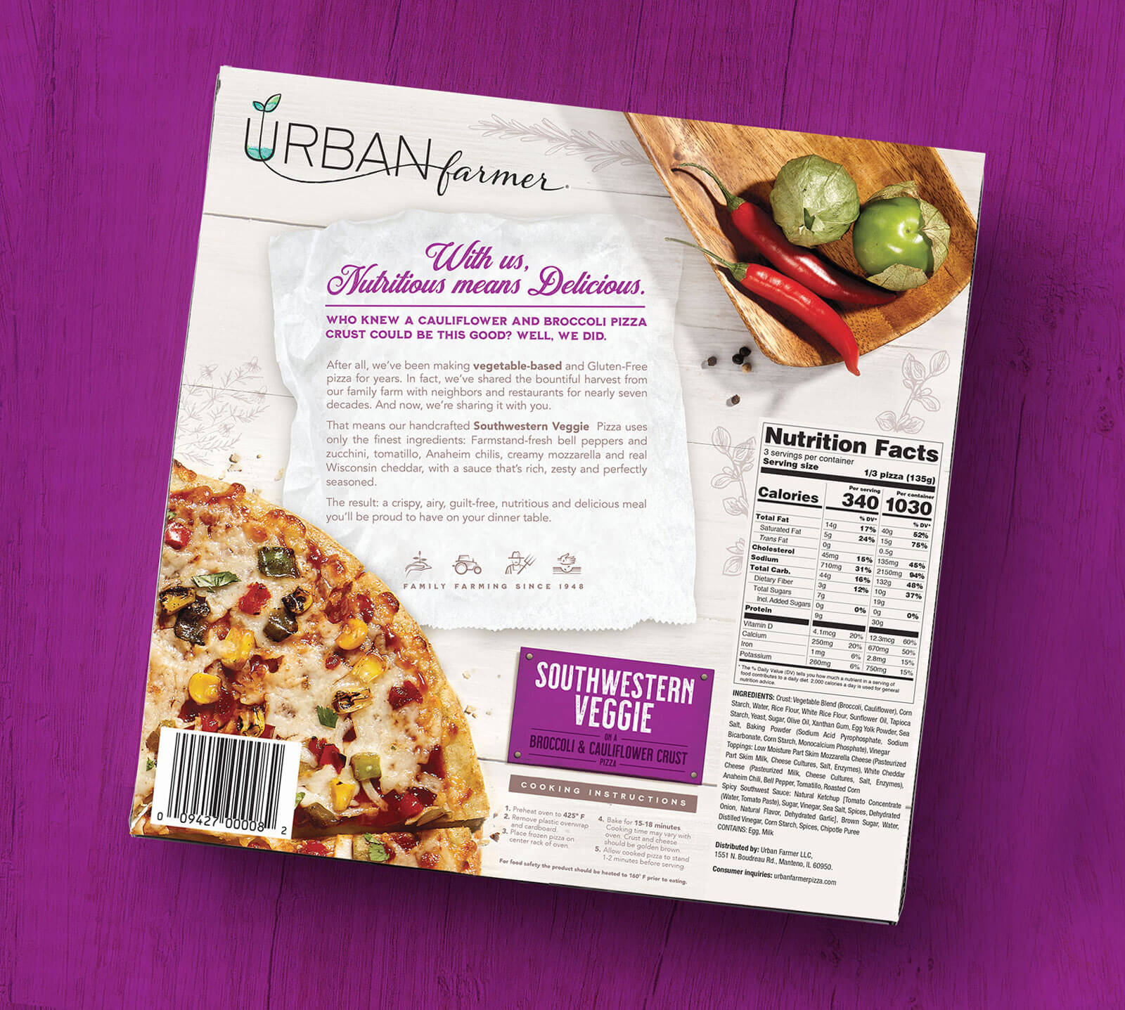 Urban Farmer VeggieCrust Pizzas Pivot Forward