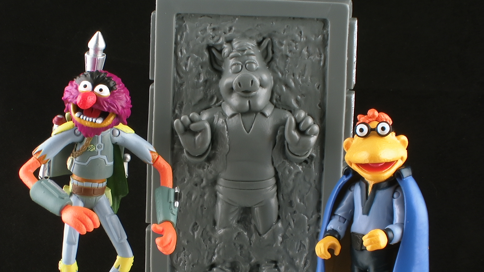 Muppets Star Wars Animal and Scooter as Boba Fett and Lando Calrissian