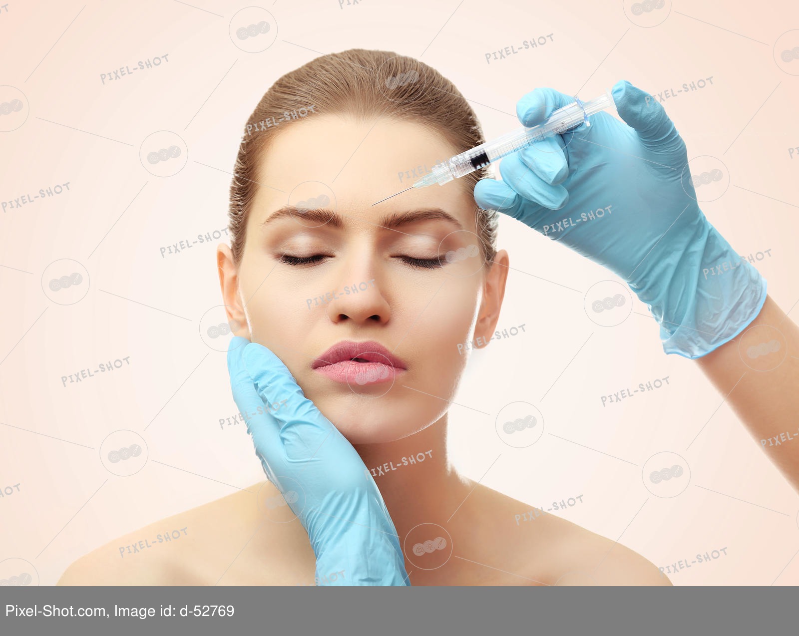 Hyaluronic acid injection for facial rejuvenation procedure. Plastic
