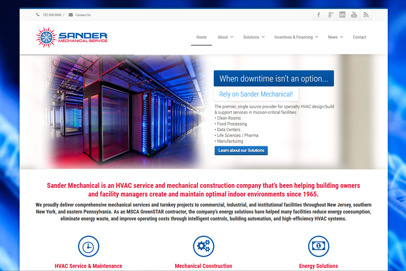 Sander Mechanical Digital Marketing Services, Business site Design