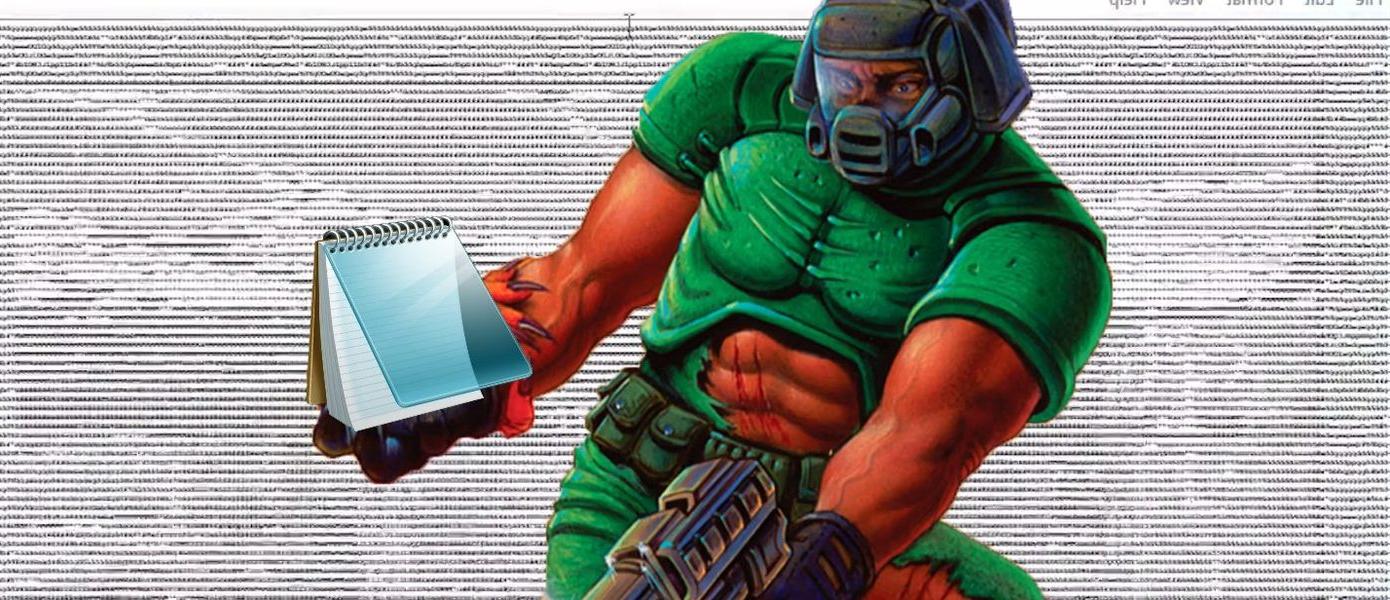 يبدو تشغيل Doom من خلال تطبيق Notepad قابلاً للتشغيل بشكل مدهش