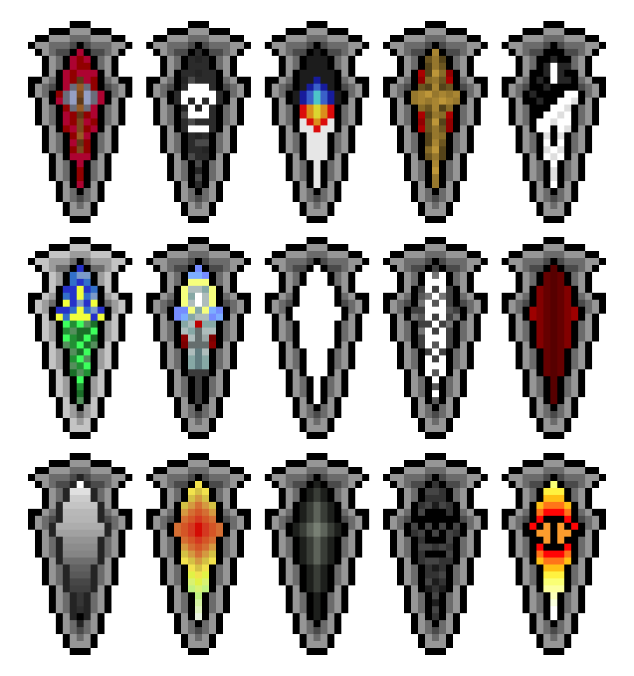 Stained Glass Shields Pixel Art Maker