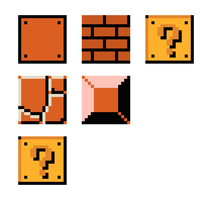 Mario Blocks byfolg Pixel Art Maker