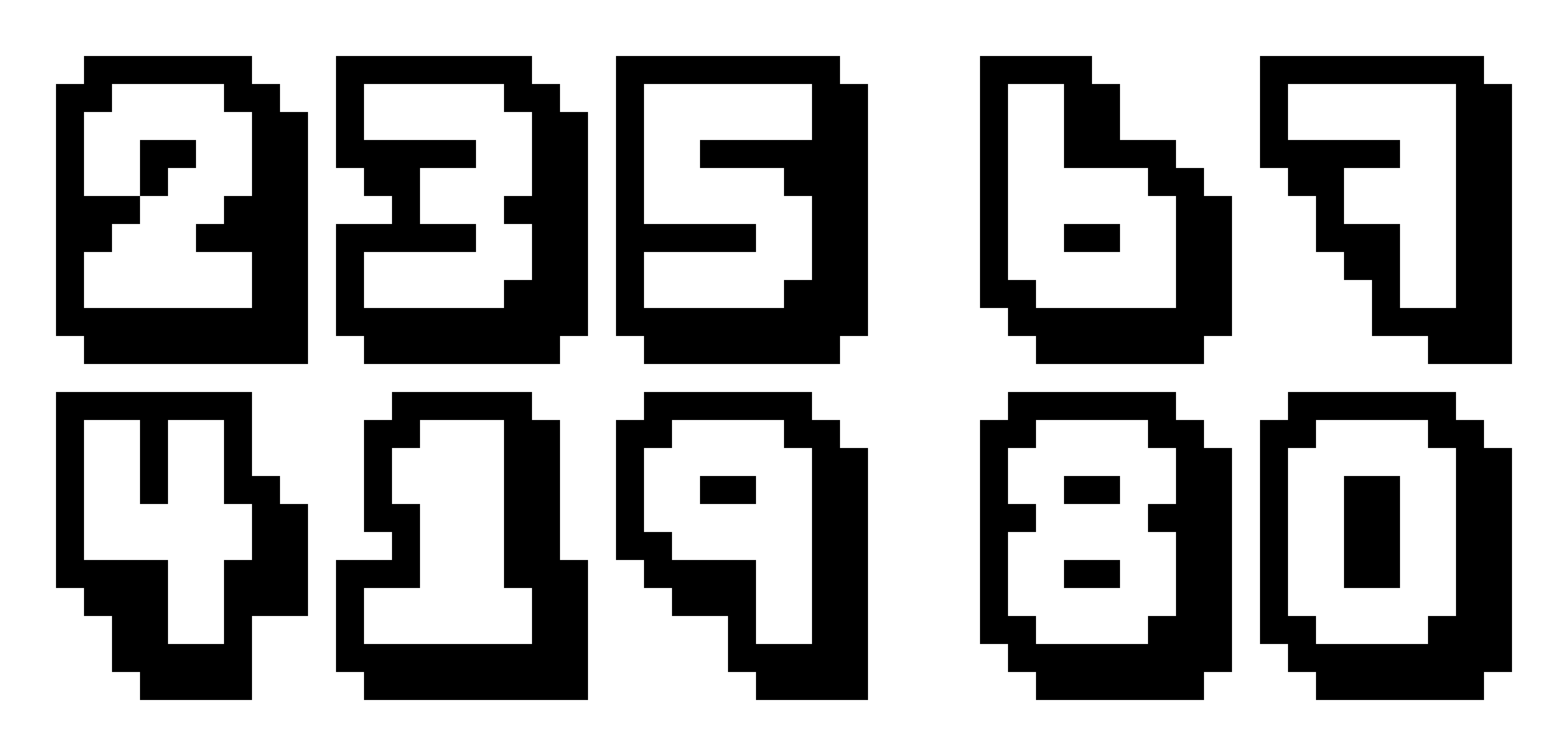 Editing Pixel Numbers and Letters Free online pixel art drawing.
