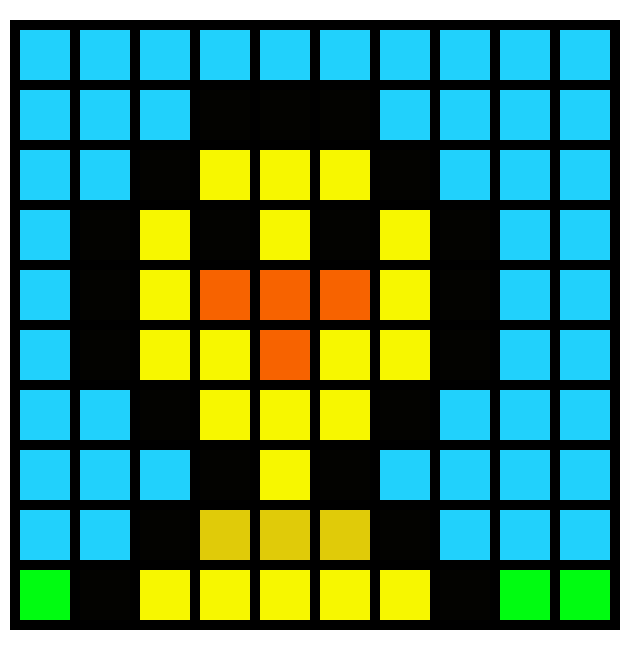 10x10 grid Pixel Art Maker