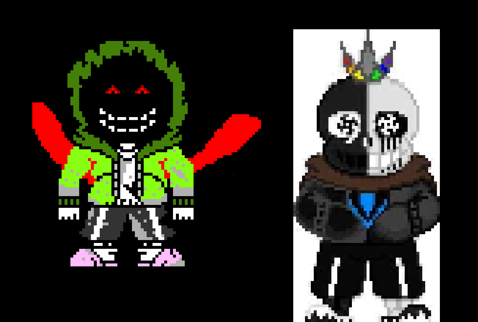 insanity dust dust hayden vs king multiverse sans Pixel Art Maker