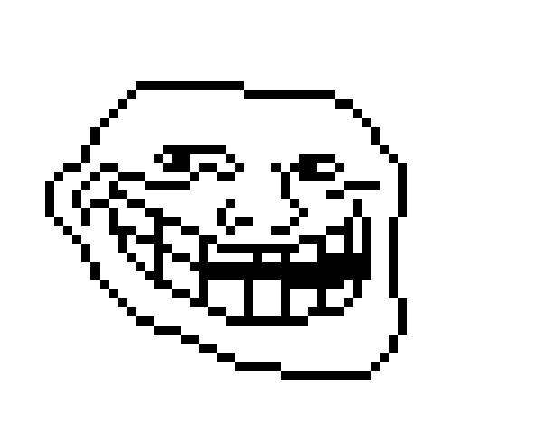 How to create the troll face part 1 (minecraft pixel art)