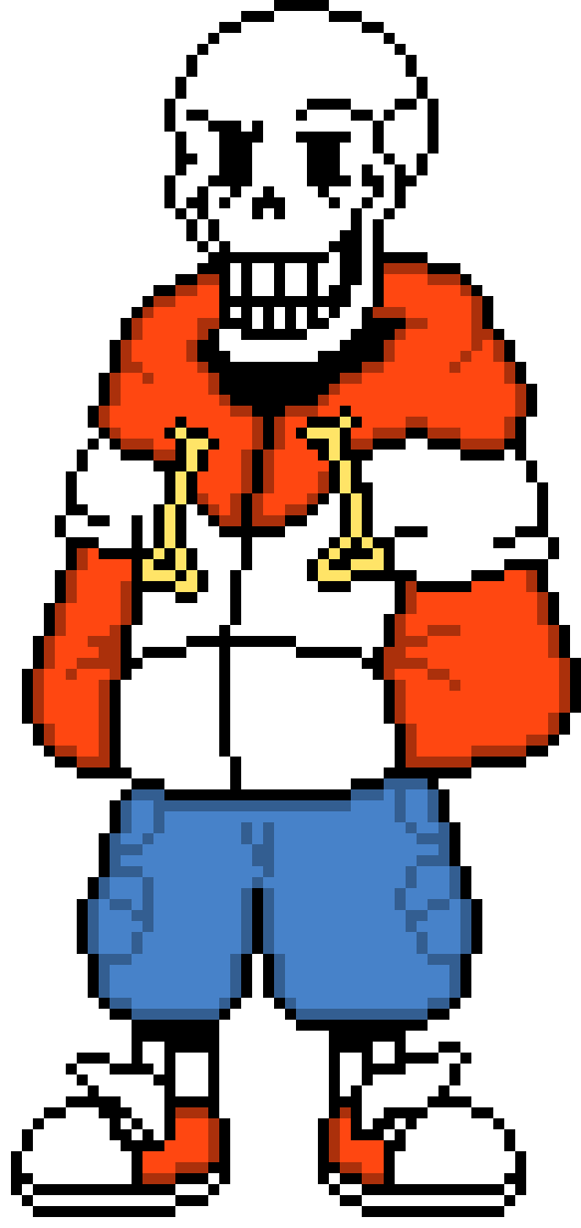 TS! UnderSwap Papyrus Battle Sprite. Pixel Art Maker