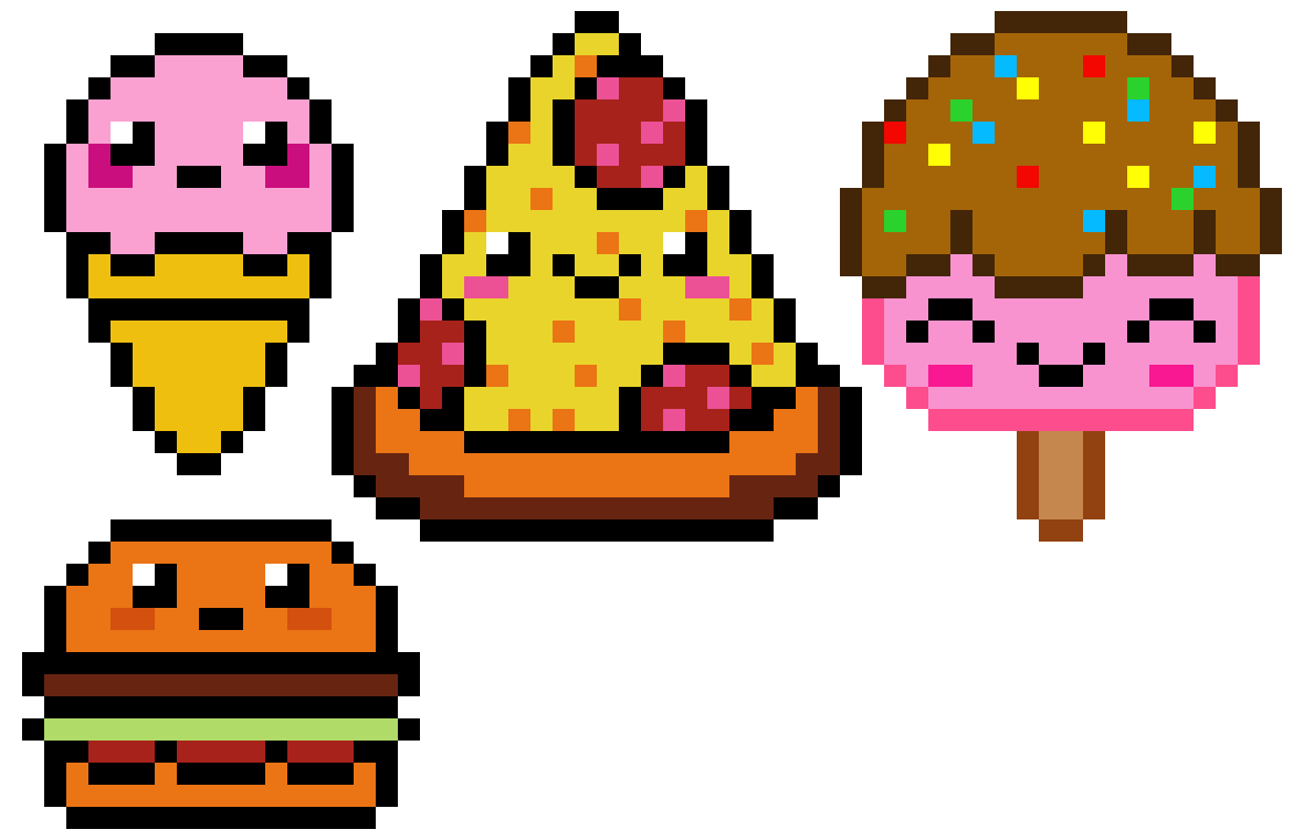 Kawaii Foods Pixel Art Maker