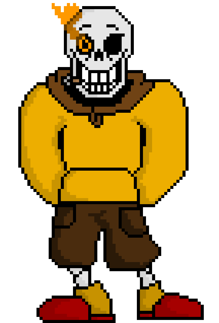 UnderSwap Battle Sprites Papyrus Shaded Pixel Art Maker