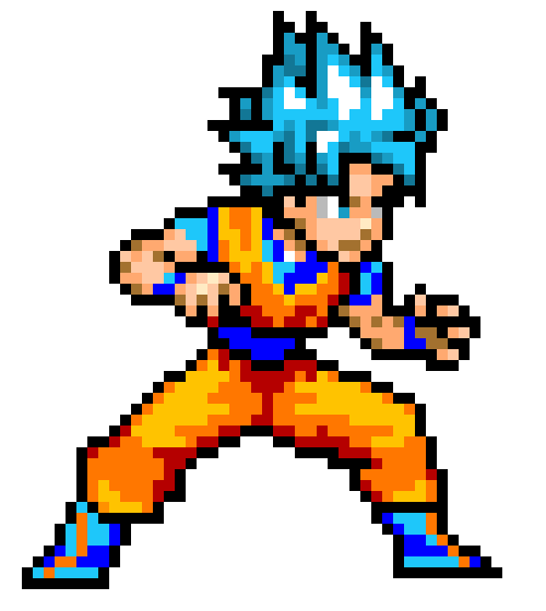 Goku (Super Saiyan Blue) Pixel Art Maker