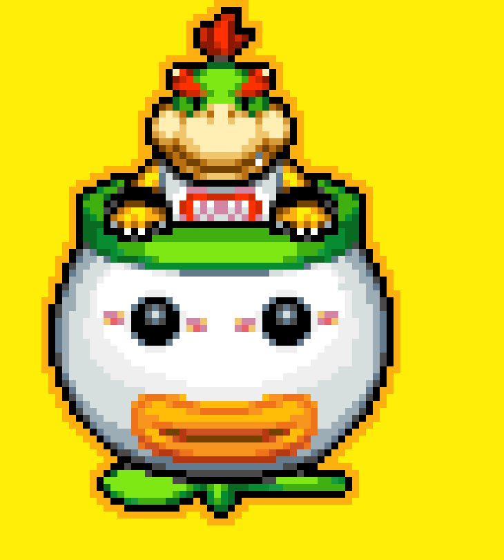 Bowser Jr( clown car) Pixel Art Maker