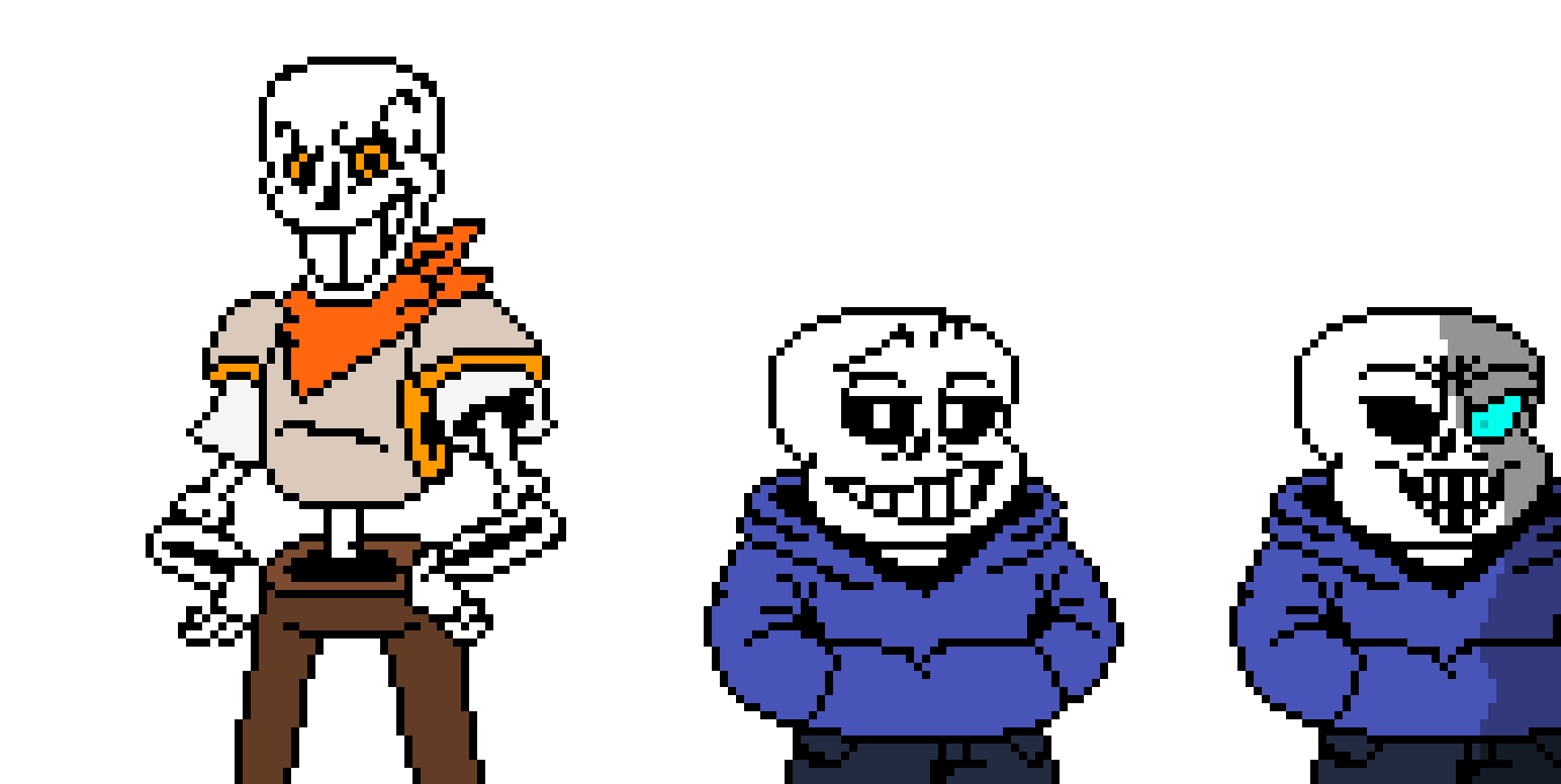AG!Swapswap Sans And Papyrus Remastered. Pixel Art Maker
