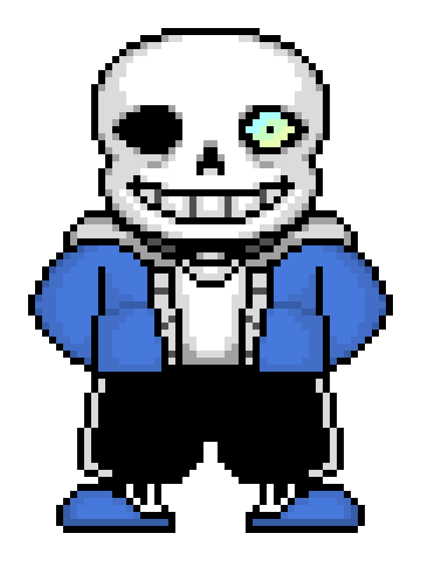 sans (FLASHING EYE) Pixel Art Maker