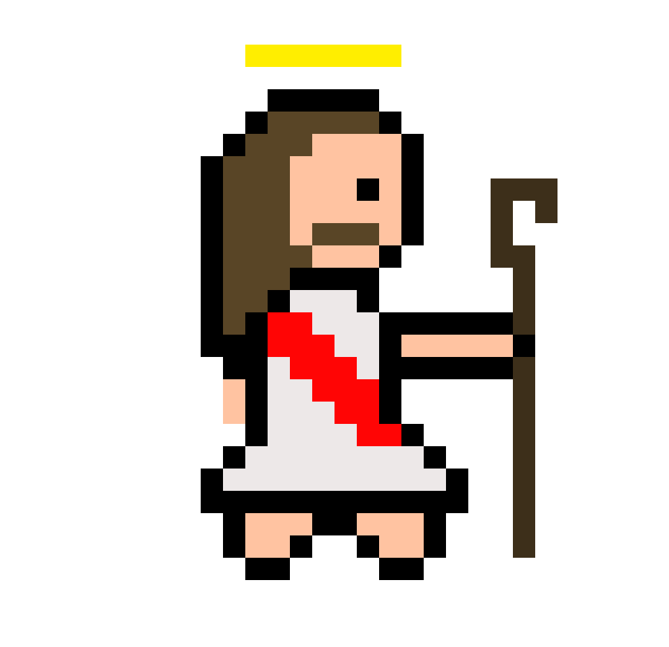 jesus caminando Pixel Art Maker