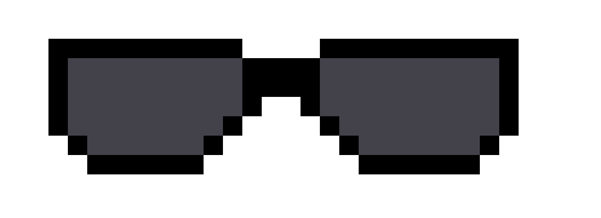 Sunglasses front Pixel Art Maker