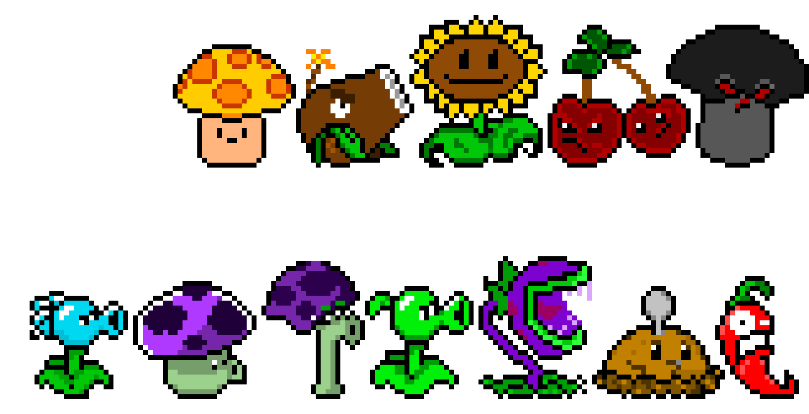 Plants vs zombies Pixel Art Maker
