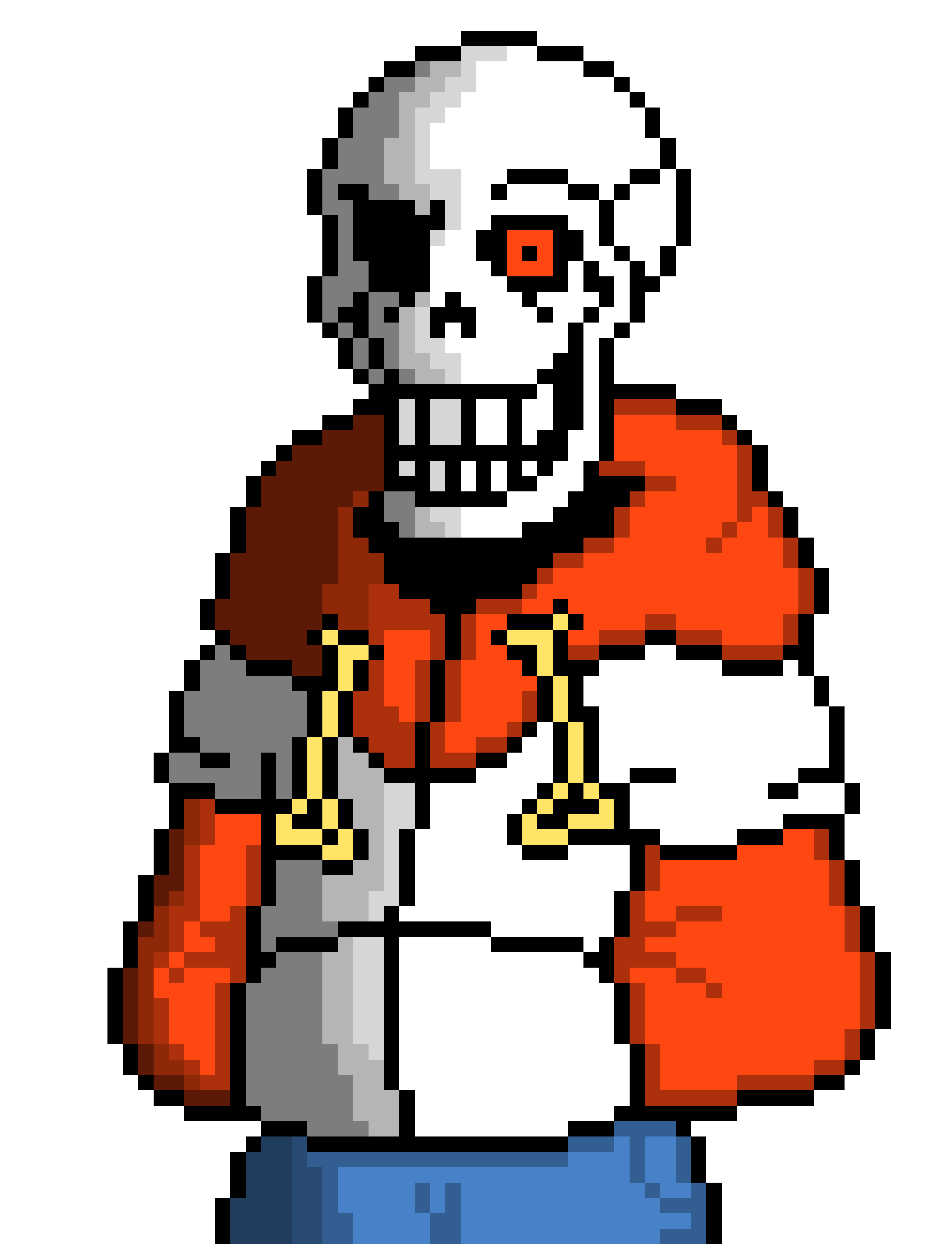 TS! Papyrus Orange Eye Pixel Art Maker