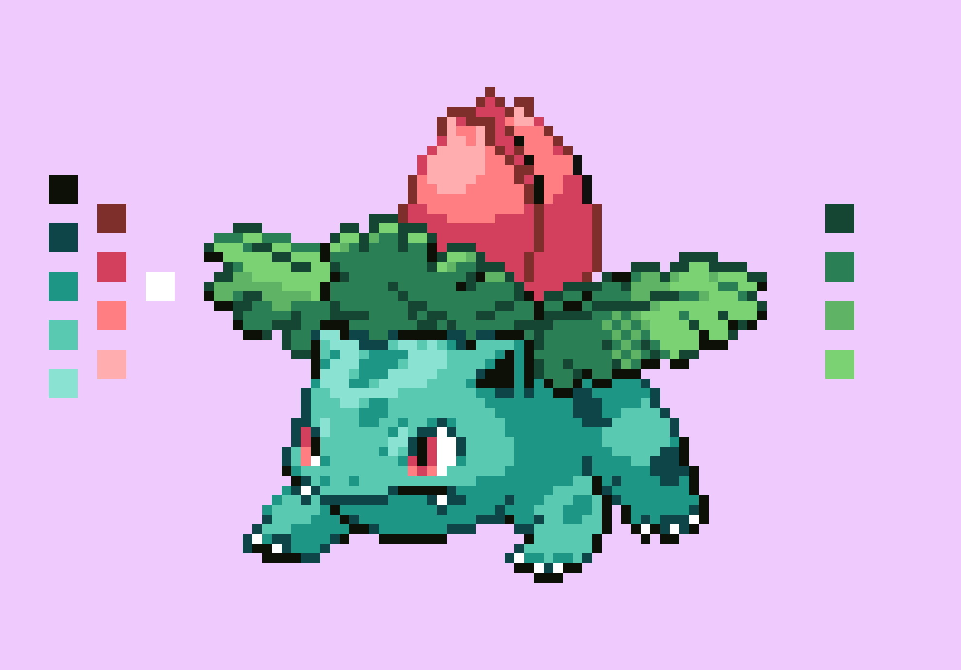 Ivysaur Pixel Art Maker