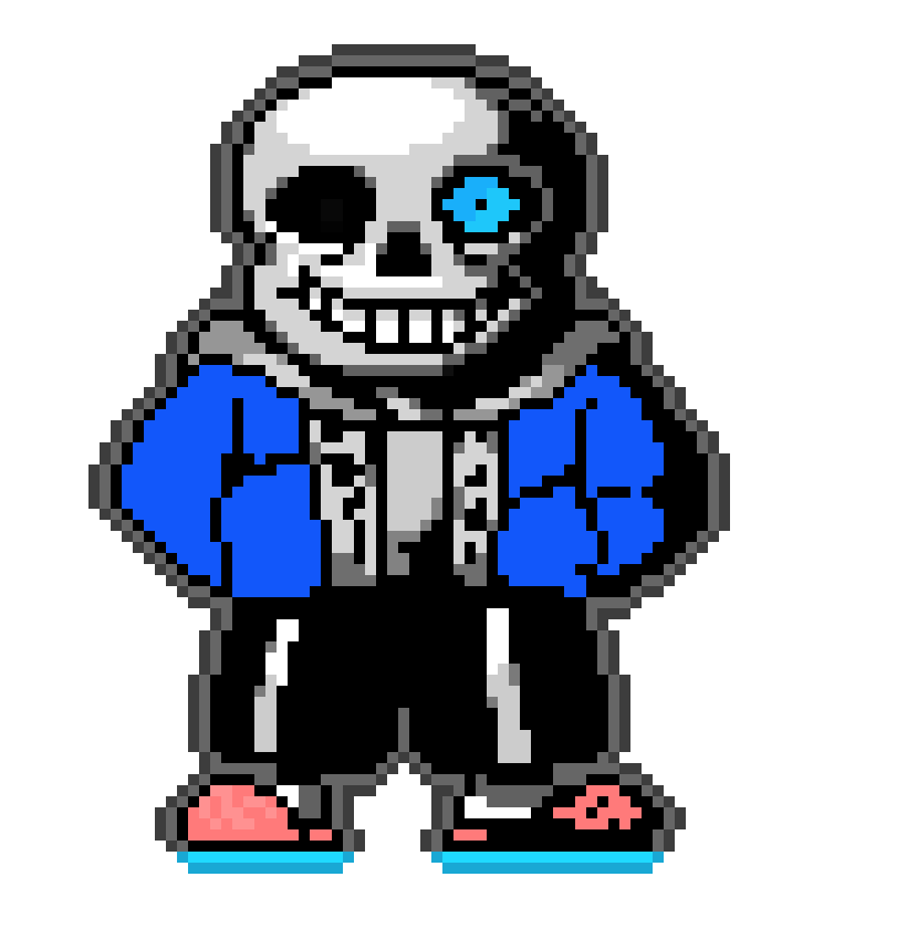 Mystic!Sans (glowing eye) in color Pixel Art Maker