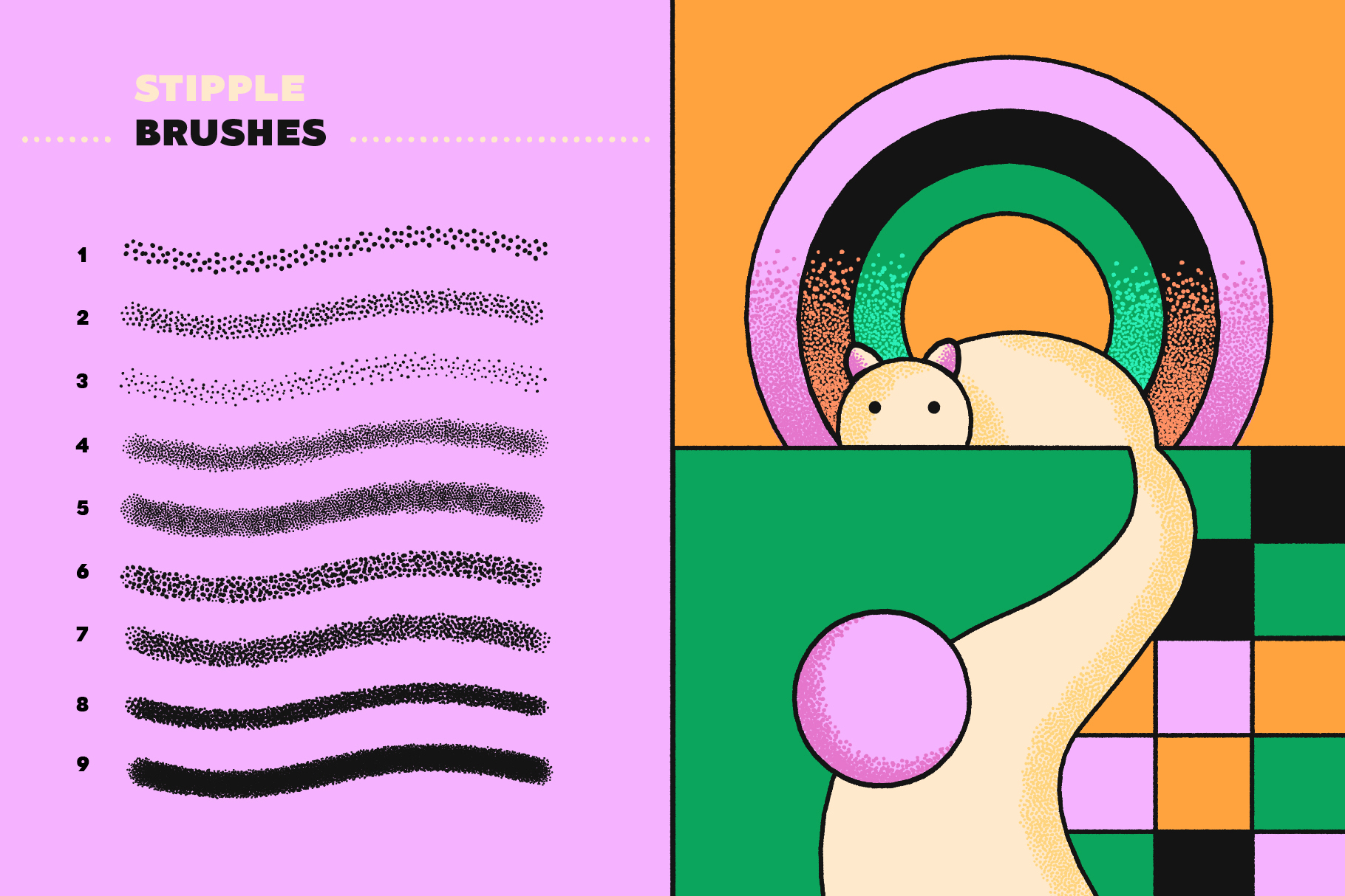 Stipple Brushes for Pixelbuddha