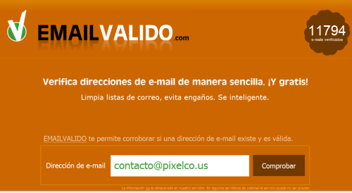 2 Servicios para verificar la validez de un correo Pixelco