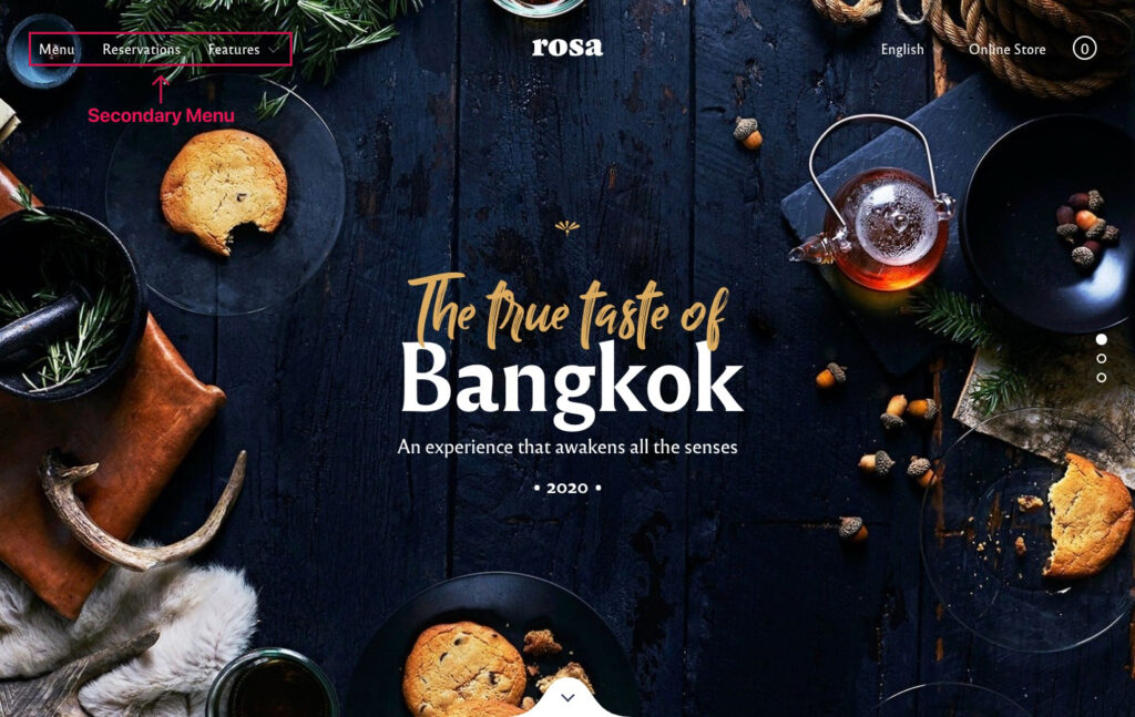 Managing the Secondary Menu Rosa 2 WordPress Theme Documentation