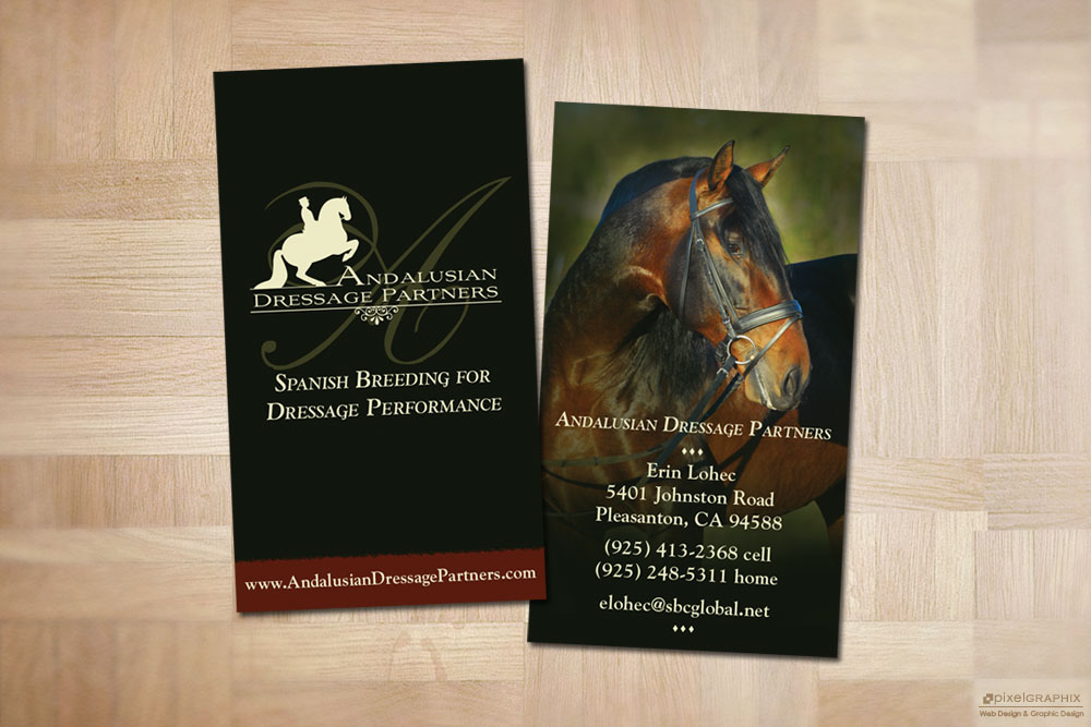 PixelGraphixDesign Andalusian Dressage Partners Business Card