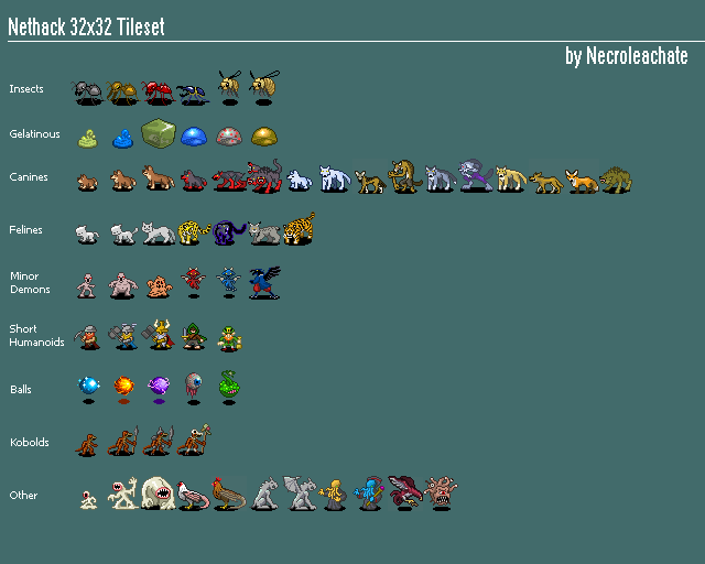 Nethack 32x32 Tiles