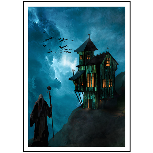 2021 Halloween Art Greeting Card Pixel Mountain Studios