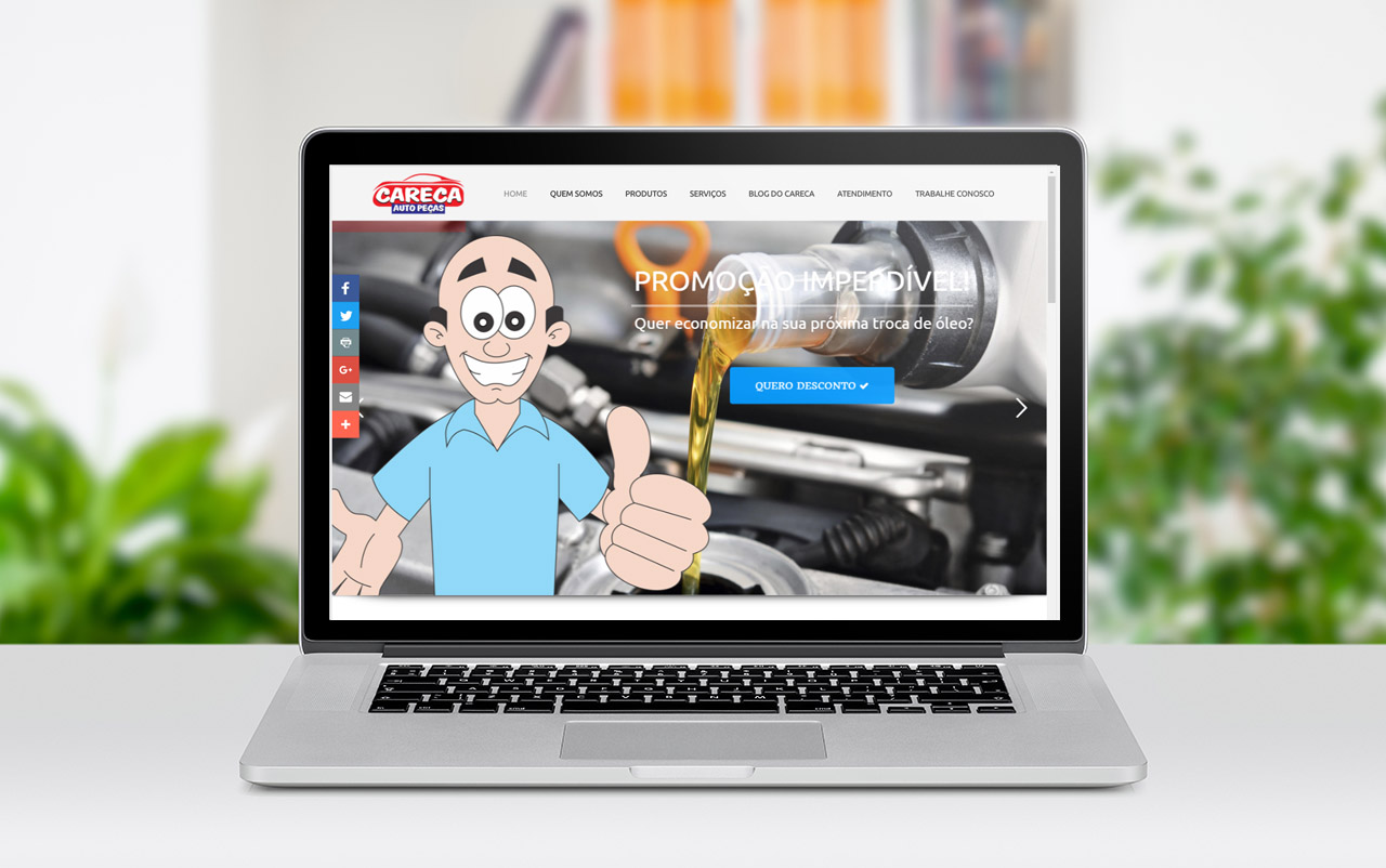 Careca Auto Peças Criação de Sites em Wordpress Site