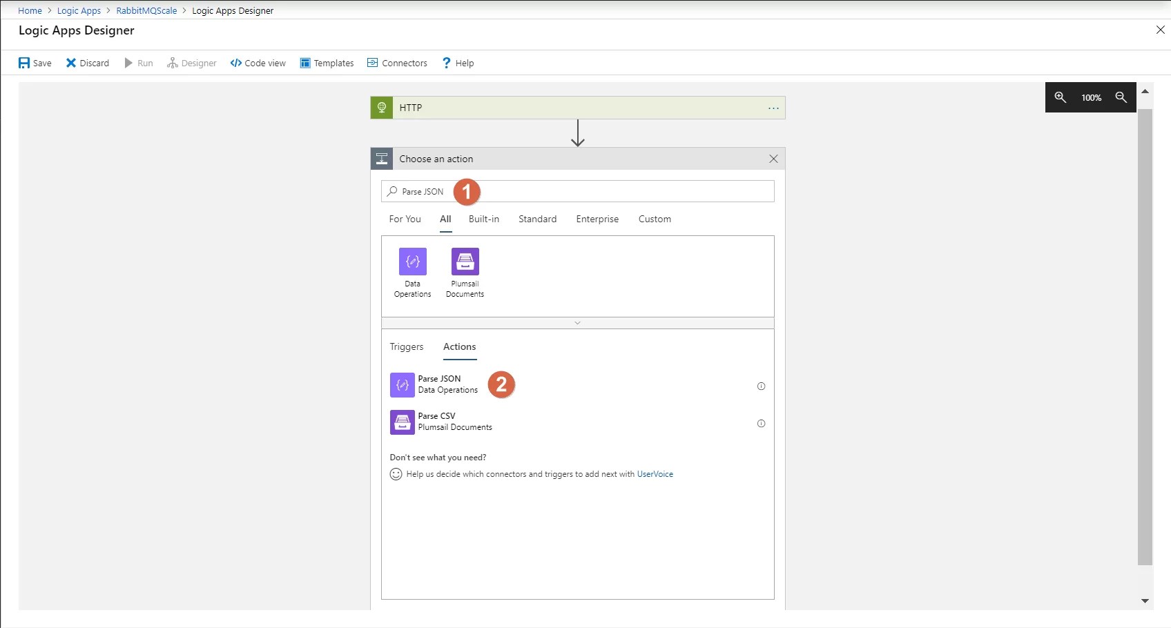 Scale an Azure VMSS based on RabbitMQ queue size using an