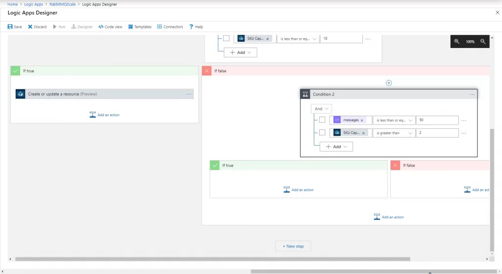 Scale an Azure VMSS based on RabbitMQ queue size using an