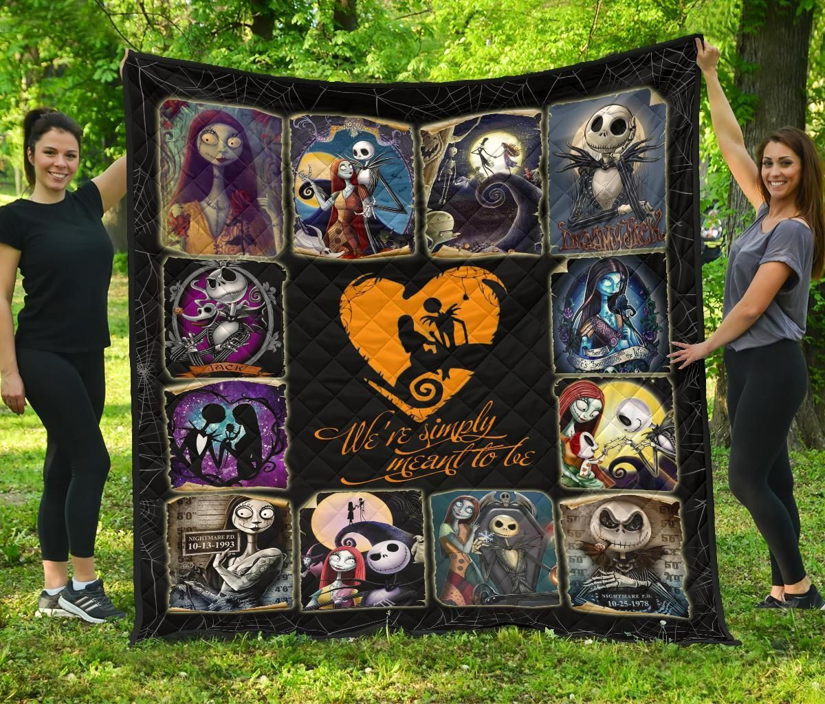 The Nightmare Before Christmas Jack Skellington and Sally Love We’re Simply Meant To Be Blanket