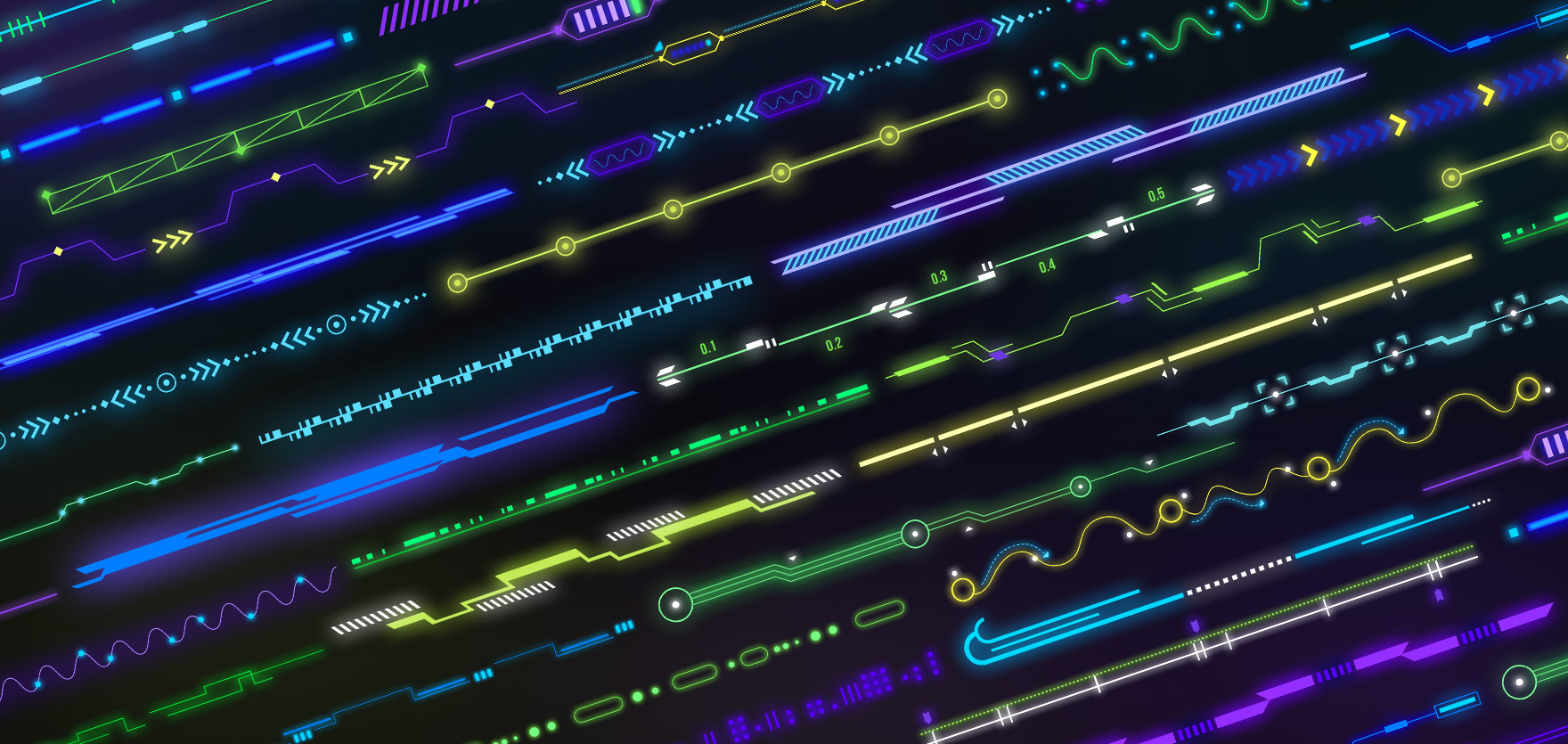 Cyberpunk HUD Lines for Pixflow