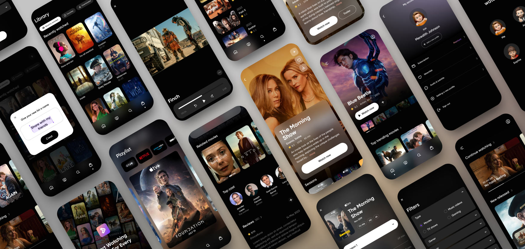 Movie Streamer App Templates for Figma