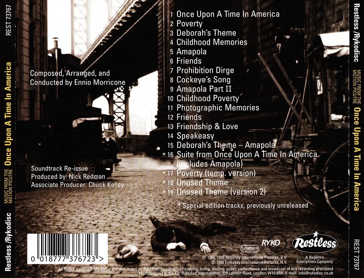 Ennio Morricone Once Upon A Time In America Music From The Motion