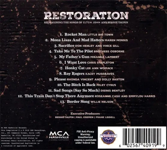 VA Restoration Reimagining The Songs Of Elton John & Bernie Taupin